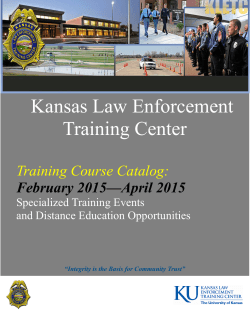 KLETC Course Catalog - Kansas Law Enforcement Training Center
