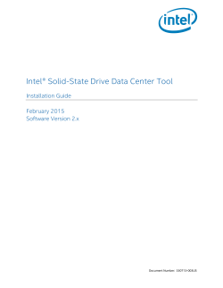Intel Solid-State Drive Data Center Tool Installation Guide