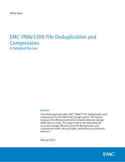 EMC VNXe3200 File Deduplication and Compression
