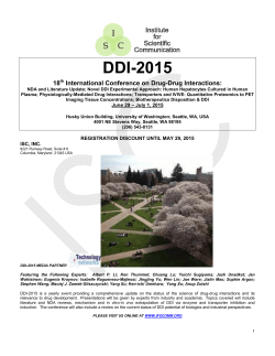 DDI-2015 Program  - ISC, The Institute for Scientific
