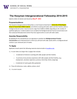 The Hooyman Intergenerational Fellowship