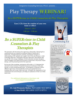 Play Therapy WEBINAR! - Integrative Counseling Services
