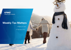Weekly Tax Matters 13 February 2015 (PDF