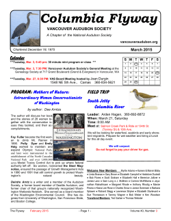 Columbia Flyway - Vancouver Audubon Society