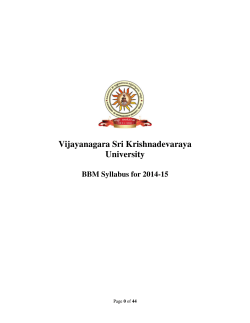 BBM Syllabus 11/02/2015 - Vijayanagara Sri Krishnadevaraya