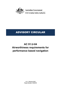 Airworthiness requirements for performance based navigation