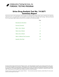 14-5671: Urine Drug Analysis - Collaborative Testing Services, Inc.