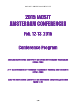 2015 IACSIT AMSTERDAM CONFERENCES