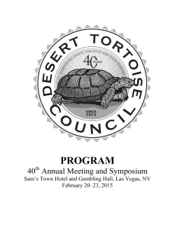 2015 Program - Desert Tortoise Council
