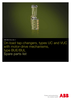 On-load tap-changers, types UC and VUC with motor