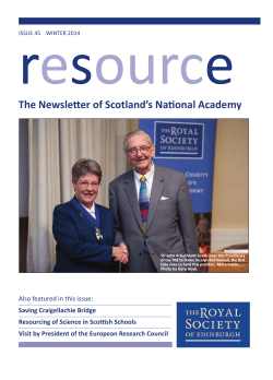 ReSourcE 45 Winter 2014 - The Royal Society of Edinburgh