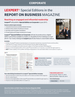 REPORT ON BUSINESS MAGAZINE