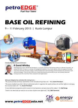 BASE OIL REFINING