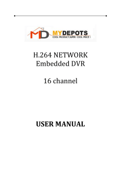 H.264 NETWORK Embedded DVR 16 channel USER