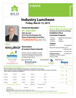 March 13 - BILD Industry Luncheon