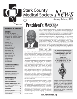Newsletter January, February 2015
