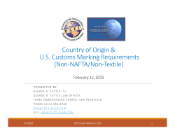 Country of Origin & U.S. Customs Marking