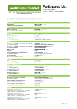 Participants List 2015