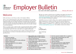 Employer Bulletin February 2015 Issue 52