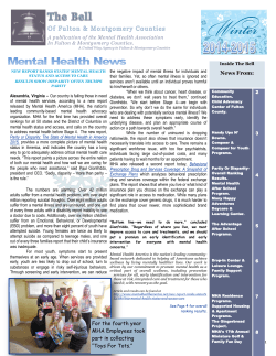 Newsletter - The Mental Health Association In Fulton & Montgomery