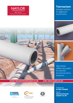 Chemical and Thermal Shock Resistant Clay Pipes Brochure