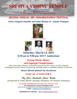 second annual sri annamacharya festival