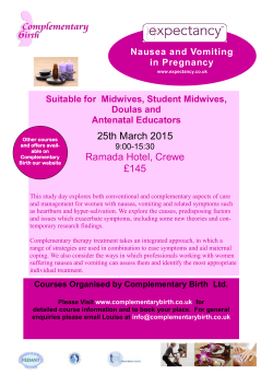 course flyer - Complementary Birth