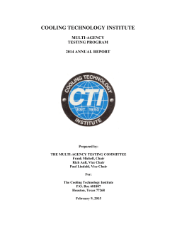Annual Report - Cooling Technology Institute