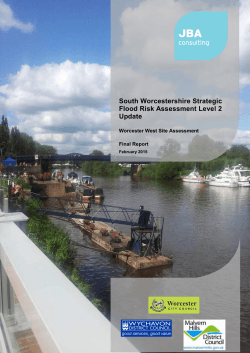 JBA Consulting - South Worcestershire Development Plan