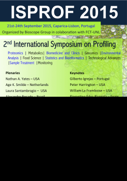 ISPROF 2015 Info%&%Contacts% - II International Symposium on
