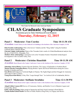 CILAS Graduate Symposium - UC San Diego, Division of Arts and