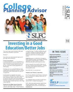 College Planning Advisor Newsletter
