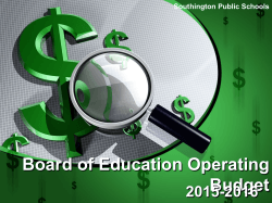 Board of Education Operating Budget