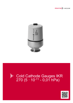 Cold Cathode Gauges IKR 270 (5 · 10-11