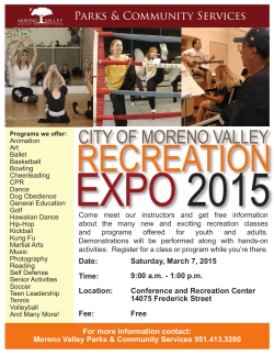 City of Moreno Valley Recreation Expo 2015