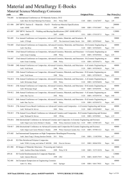 Material Science, Metallurgy, Corrosion (5552 titles)