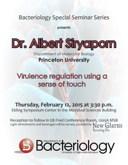 Dr. Albert Siryaporn - Department of Bacteriology