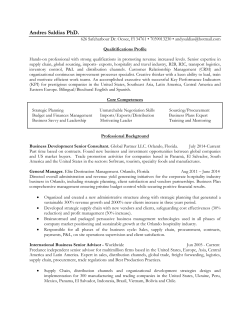 a copy of Brother Andres` resume