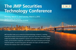 The JMP Securities Technology Conference