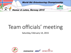 Team officials` meeting