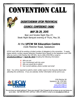 Saskatchewan UFCW Provincial Council Conference