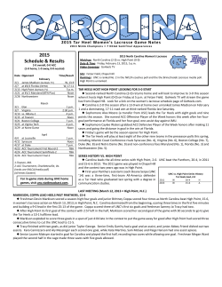 Game Notes - University of North Carolina Athletics