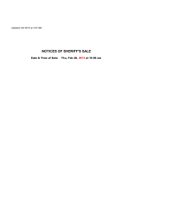 NOTICES OF SHERIFF`S SALE