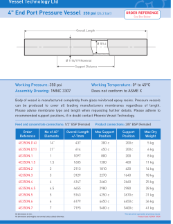 4" End Port Pressure Vessel 350 psi (24.2 bar)