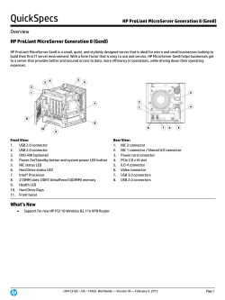 HP ProLiant MicroServer Generation 8 (Gen8)
