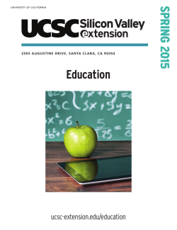 Spring 2015 Education Catalog - UCSC Extension Silicon Valley