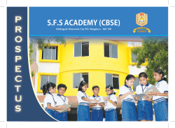 SFS Prospectus 2014 new - St. Francis de Sales Public School