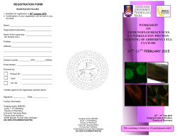 Workshop Brochure - Faculty of Pharmacy, UiTM