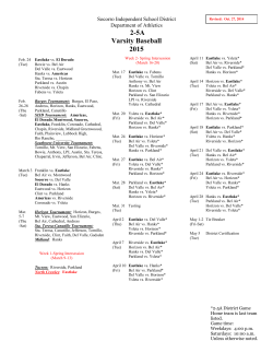 2-5A Varsity & JV - Socorro Independent School District