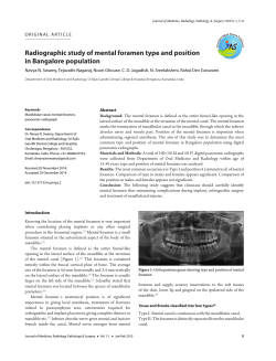 Radiographic study of mental foramen type and position in
